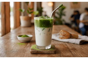 Recette de matcha latte glacé : frais, crémeux et facile à faire