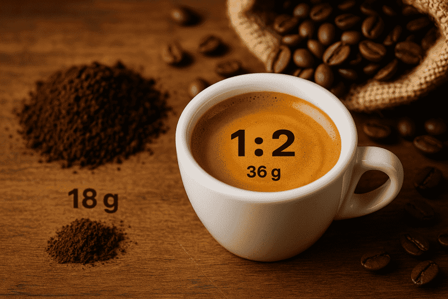 meilleure proportion café et eau pour un espresso