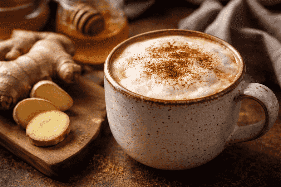 Cappuccino au gingembre : café avec un petit coup de fouet !