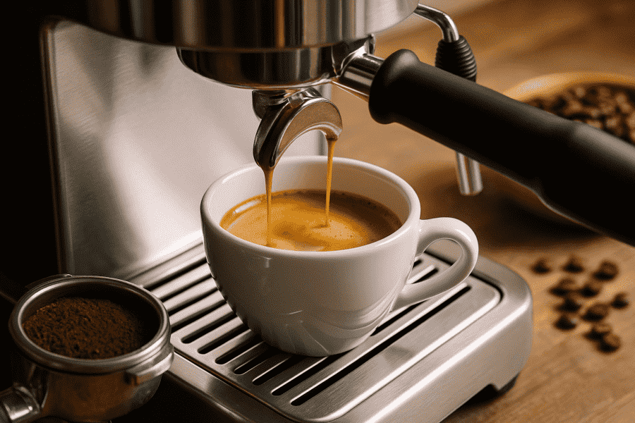 Pesée d'un espresso