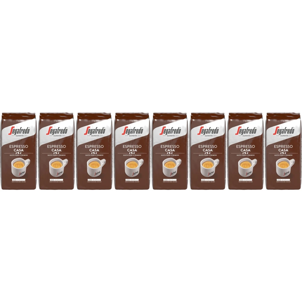 Segafredo Espresso Casa - café en grains - 8 x 1 kilo