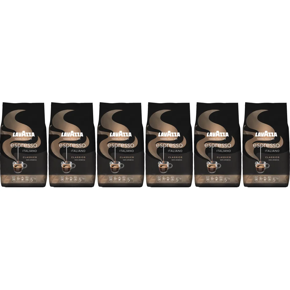 Lavazza Espresso Italiano - café en grains - 6 x 1 kilogramme