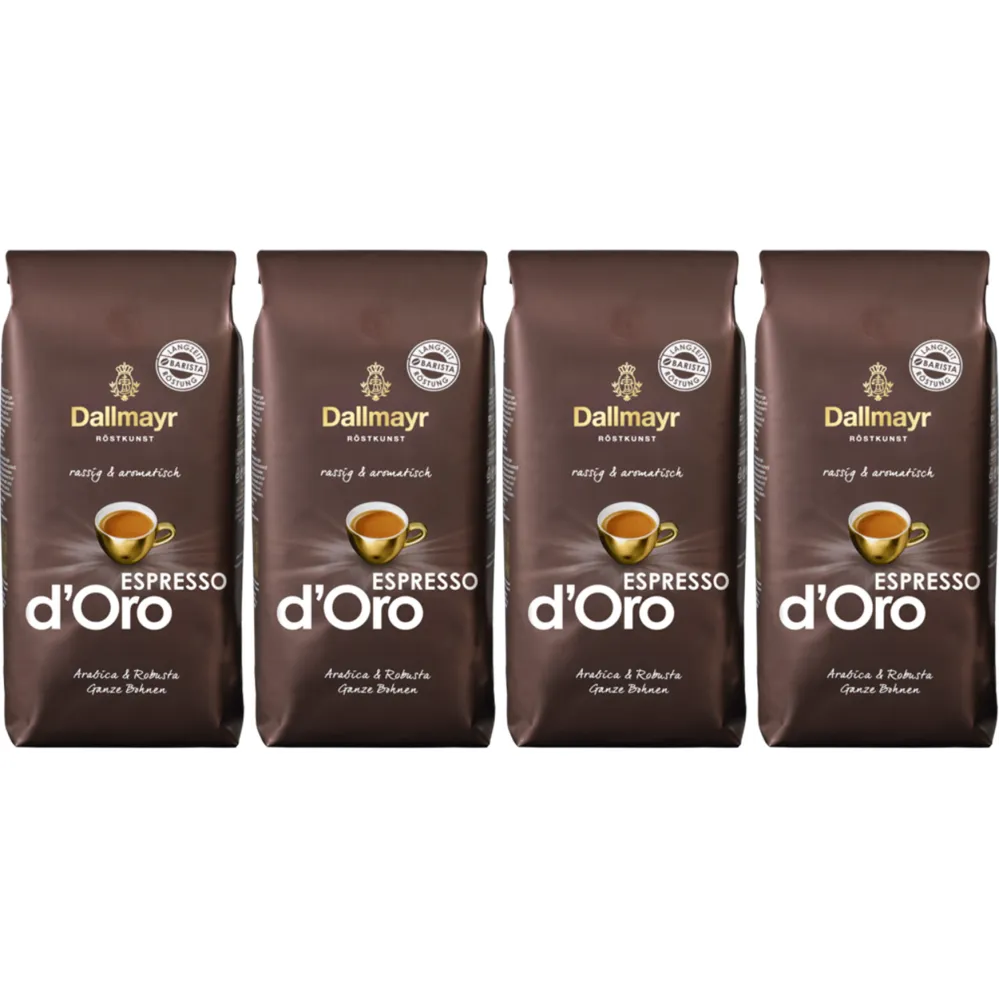 Dallmayr d'Oro Espresso - Café en grains - 4 x 1 kilo