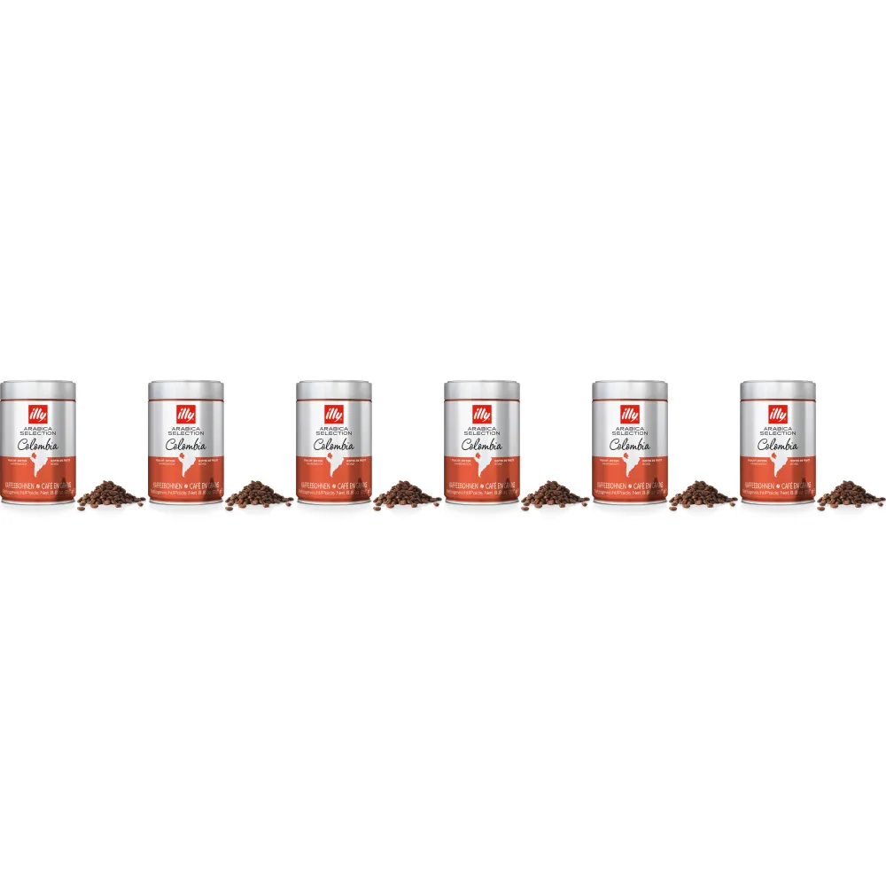 illy Sélection Arabica Colombie - Café en grain - 6 x 250 grammes