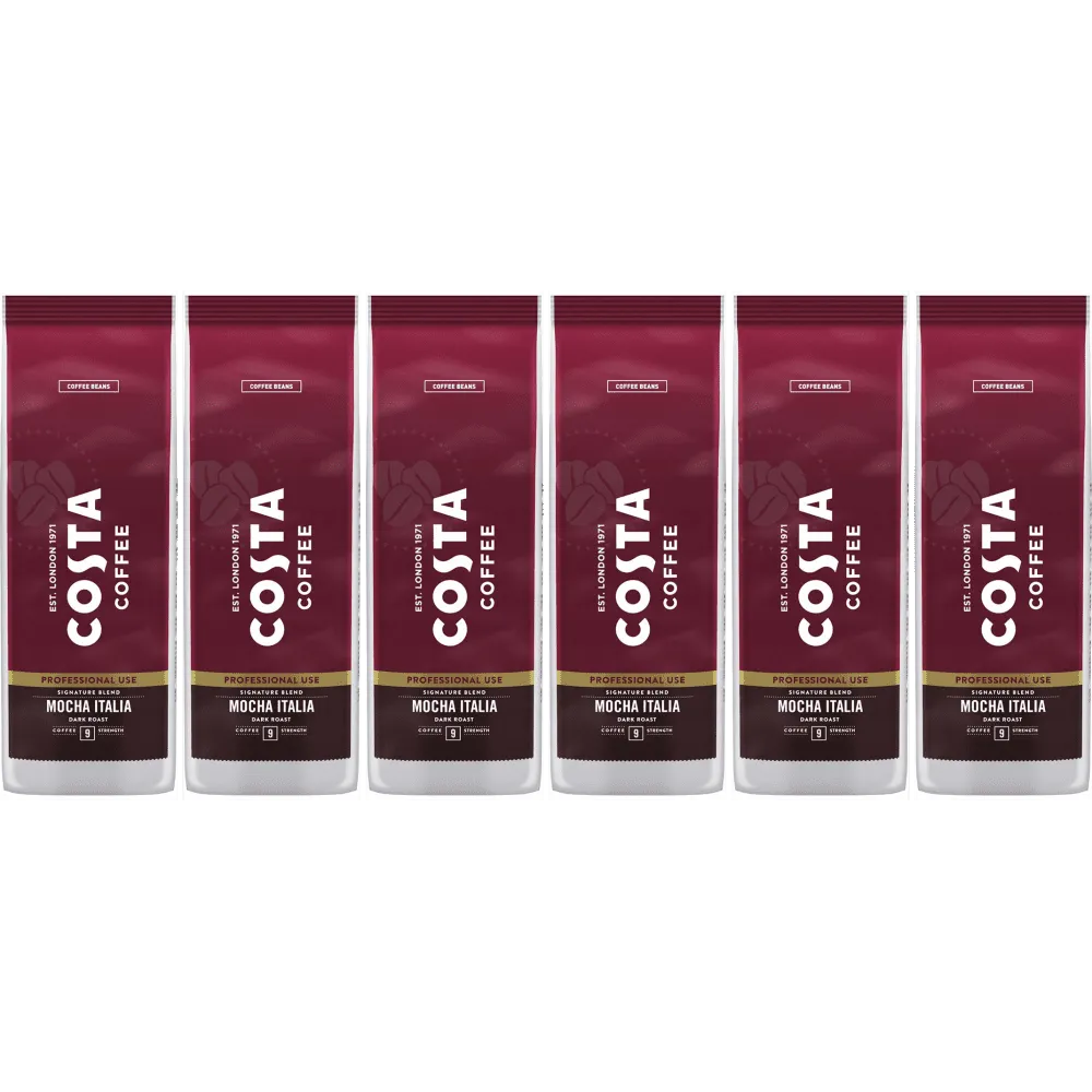 Costa Coffee Professional Mocha Italia Dark Roast - café en grains - 6 x 1 kilo