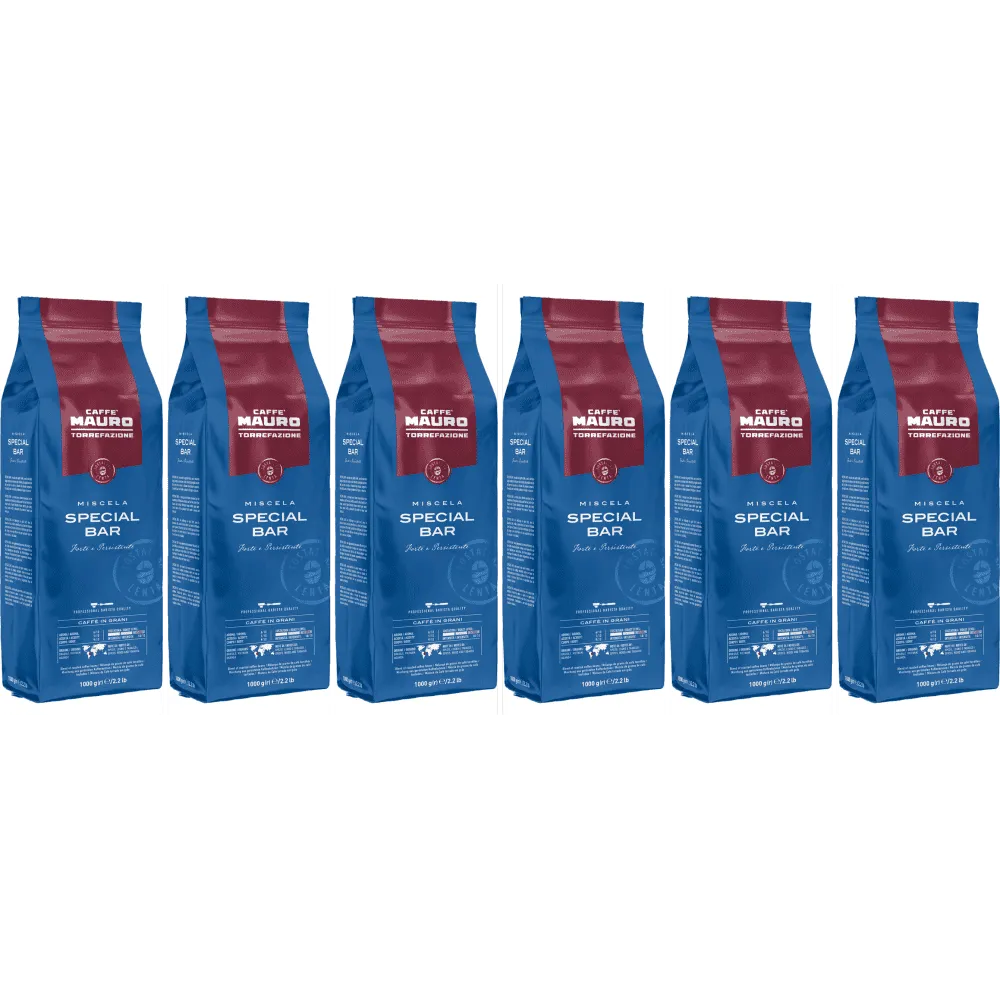 Caffè Mauro Special Bar - café en grains - 6 x 1 kilo
