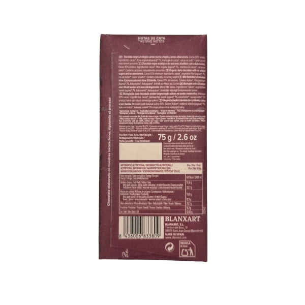 Une barre de chocolat noir vegan et sans gluten du Congo avec 93 % de cacao