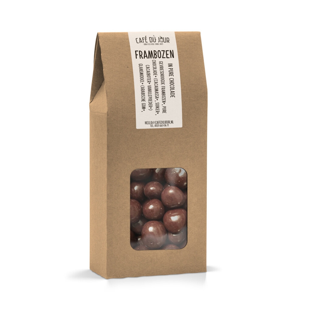 Framboises en chocolat noir 250 g