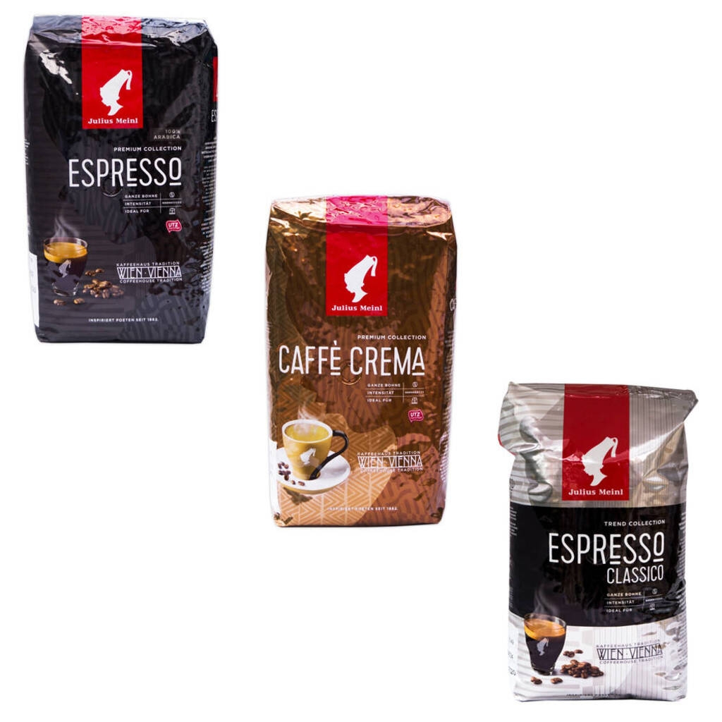 Pack dégustation de grains de café Julius Meinl 3 x 1 kilo