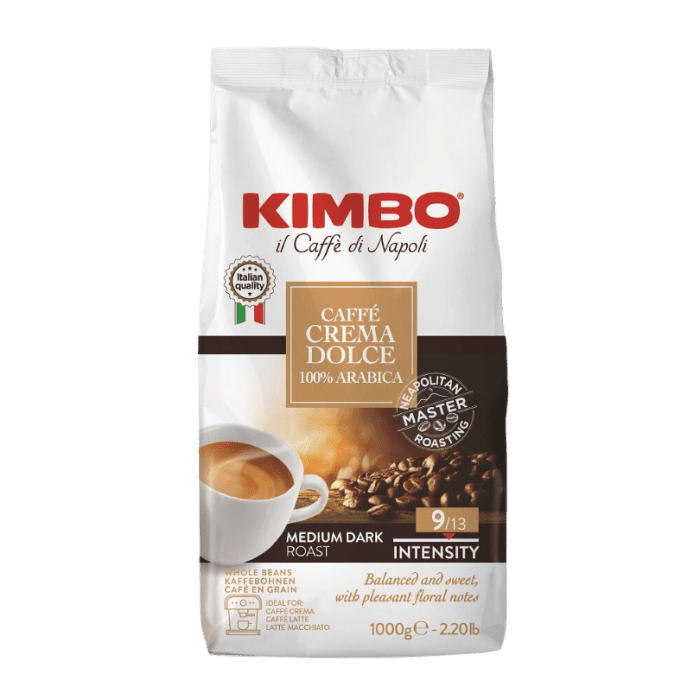 Kimbo Dolce Crema - café en grains - 1 kilo