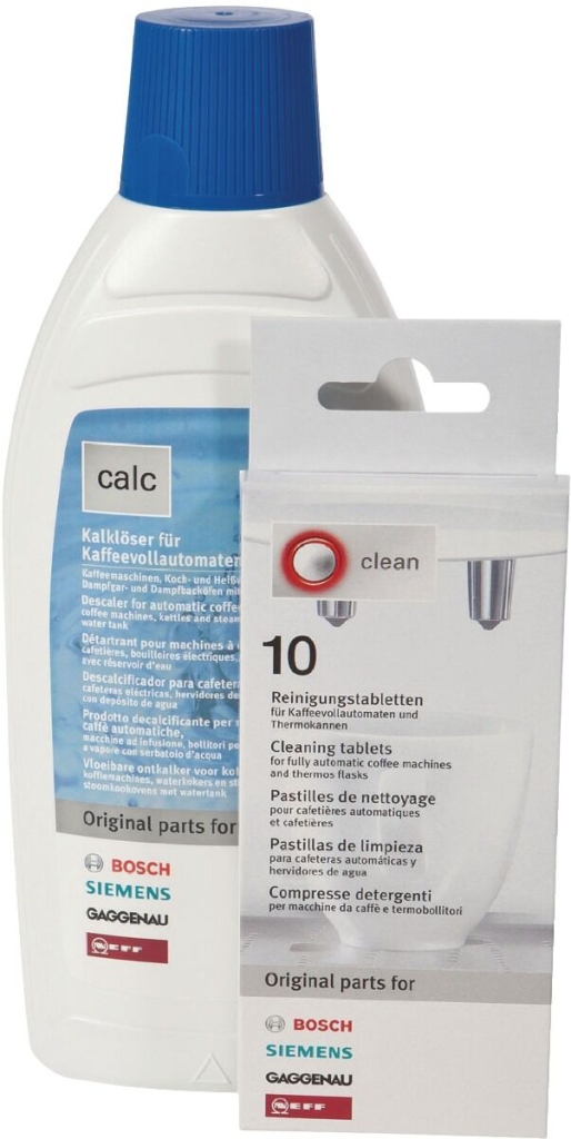 Kit d’entretien pour machine à café Siemens / Bosch - 10 tablettes / 500 ml de détartrant