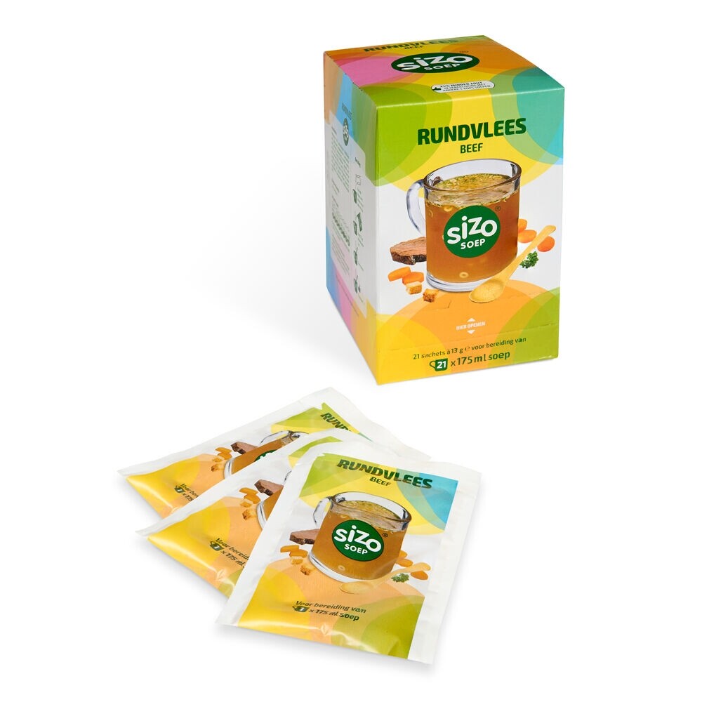 Sizo Soup Beef - soupe instantanée - 21 sachets