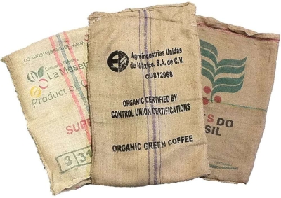 Sacs à café en jute usagés (10 pièces)