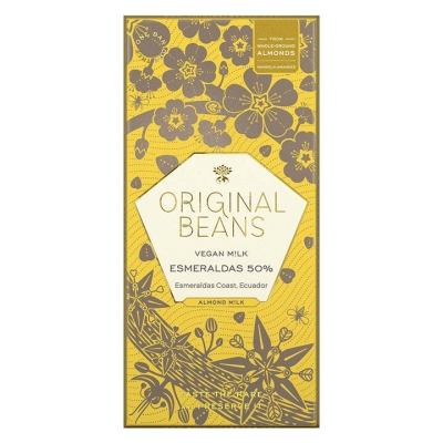 Date de péremption courte : Original Beans - Esmeraldas Vegan Almond - Chocolat au lait d'amande 50%