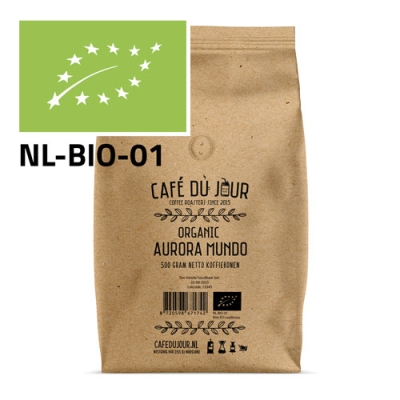Café du Jour Organic Aurora Mundo - café en grains - 500 grammes