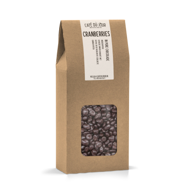 Canneberges - chocolat noir - 250 grammes