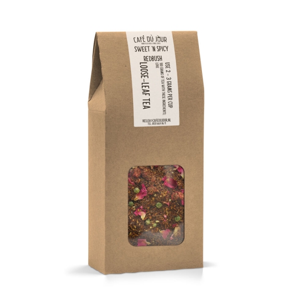 Sweet 'n Spicy Redbush - Rooibos thee 100 gram - Café du Jour losse thee