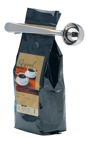La Cafetière - Cuillère doseuse à café et clip de poche - acier inoxydable