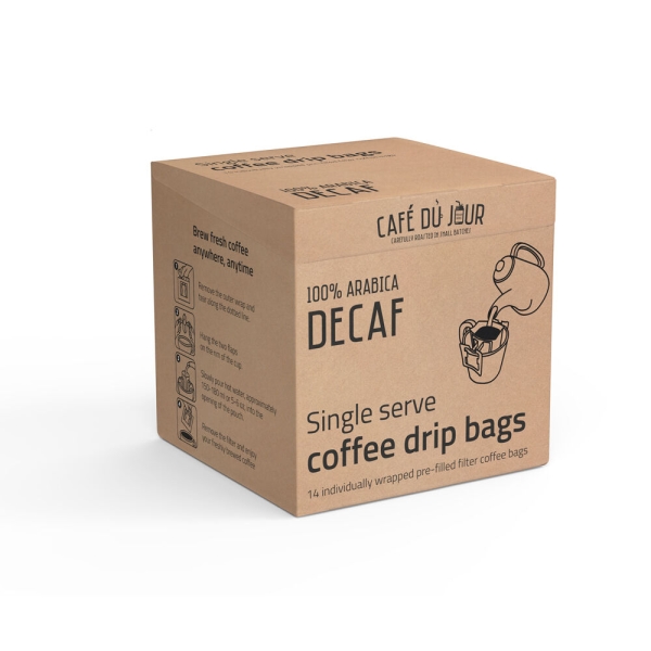 100% arabica décaféiné - Sachets de café à usage unique - 14 pièces