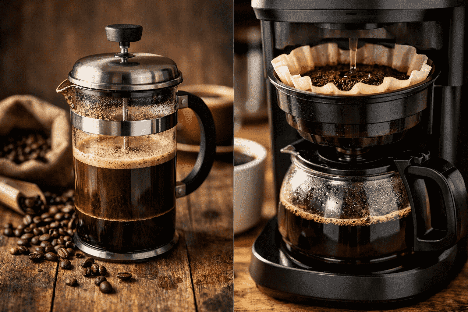 Quelle est la différence entre French press et café filtre ?